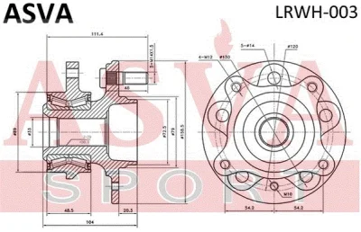 Ступица колеса ASVA LRWH-003