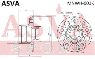 Ступица колеса ASVA MBWH-001K