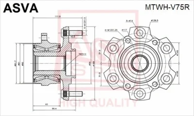 Ступица колеса ASVA MTWH-V75R