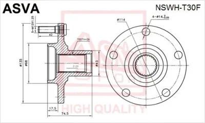 NSWH-T30F ASVA Ступица колеса