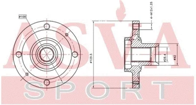 Ступица колеса ASVA PGWH-308F