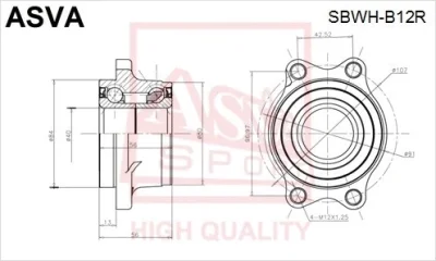 Ступица колеса ASVA SBWH-B12R