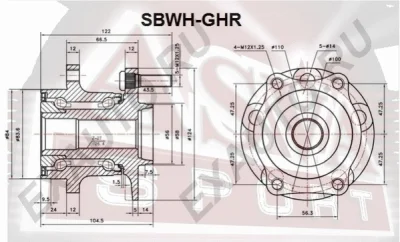 SBWH-GHR ASVA Ступица колеса