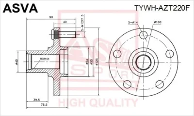 Ступица колеса ASVA TYWH-AZT220F