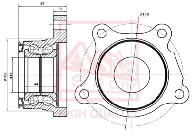 Ступица колеса ASVA TYWH-LC200RR