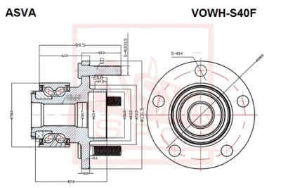 VOWH-S40F ASVA Ступица колеса