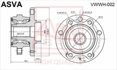 Ступица колеса ASVA VWWH-002