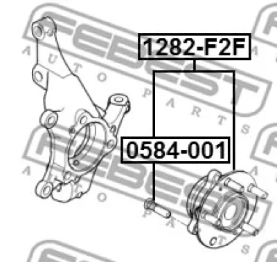 Ступица колеса FEBEST 1282-F2F