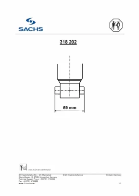 318 202 SACHS Амортизатор