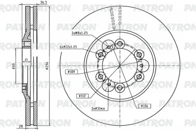 PBD1034 PATRON Тормозной диск