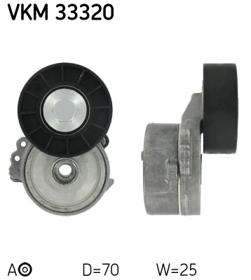VKM 33320 SKF Натяжной ролик, поликлиновой ремень