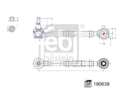 180638 FEBI Рычаг независимой подвески колеса, подвеска колеса
