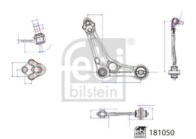 181050 FEBI Рычаг независимой подвески колеса, подвеска колеса