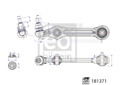 181371 FEBI Рычаг независимой подвески колеса, подвеска колеса
