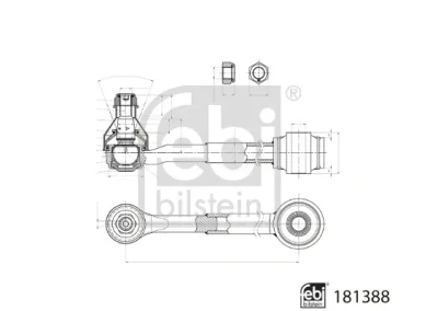 181388 FEBI Рычаг независимой подвески колеса, подвеска колеса