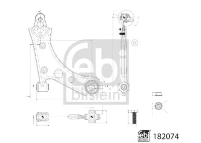 182074 FEBI Рычаг независимой подвески колеса, подвеска колеса