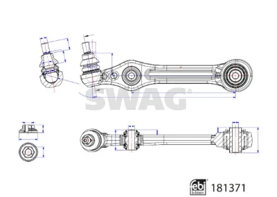 33 10 8212 SWAG Рычаг независимой подвески колеса, подвеска колеса