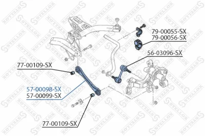 57-00098-SX STELLOX Рычаг независимой подвески колеса, подвеска колеса