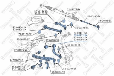 Рычаг независимой подвески колеса, подвеска колеса STELLOX 57-00132-SX