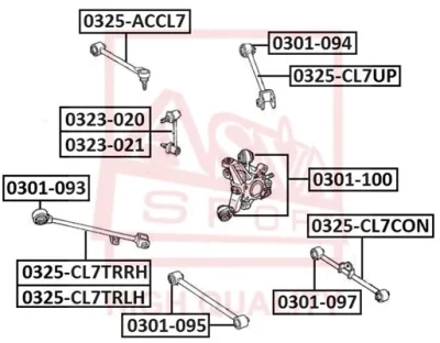 0325-ACCL7 ASVA Рычаг независимой подвески колеса, подвеска колеса
