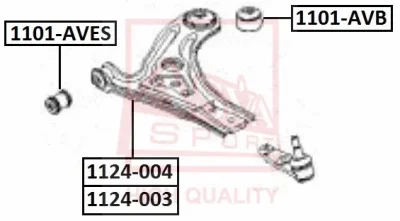 1124-003 ASVA Рычаг независимой подвески колеса, подвеска колеса