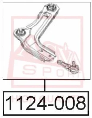 1124-008 ASVA Рычаг независимой подвески колеса, подвеска колеса