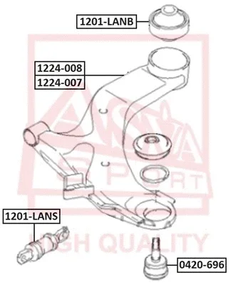 1224-007 ASVA Рычаг независимой подвески колеса, подвеска колеса