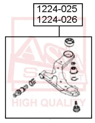 1224-026 ASVA Рычаг независимой подвески колеса, подвеска колеса