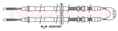 431194B BENDIX Трос (тросик) ручника