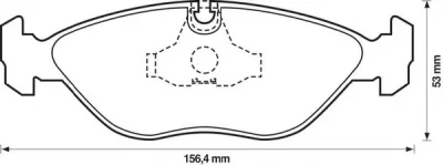 571465B BENDIX Тормозные колодки