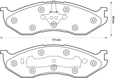 571519B BENDIX Тормозные колодки