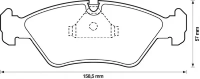 571542B BENDIX Тормозные колодки