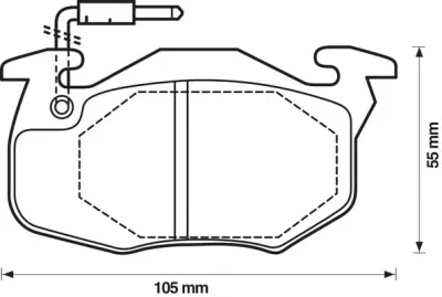 571743B BENDIX Тормозные колодки