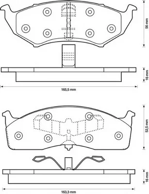 573071B BENDIX Тормозные колодки