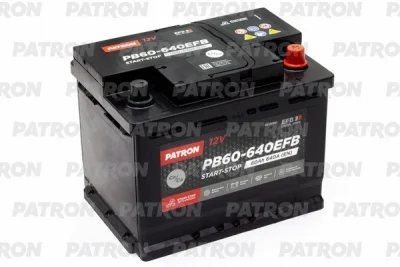 Стартерная аккумуляторная батарея PATRON PB60-640EFB