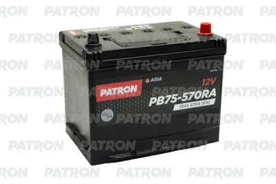 Стартерная аккумуляторная батарея PATRON PB75-570RA