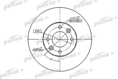 PBD1032 PATRON Тормозной диск