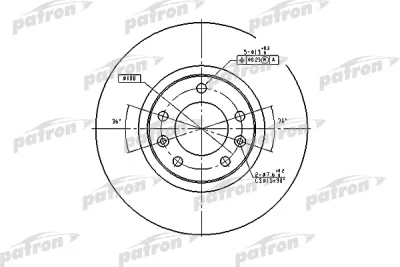 PBD1225 PATRON Тормозной диск