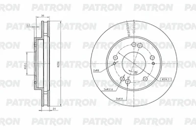 Тормозной диск PATRON PBD1434