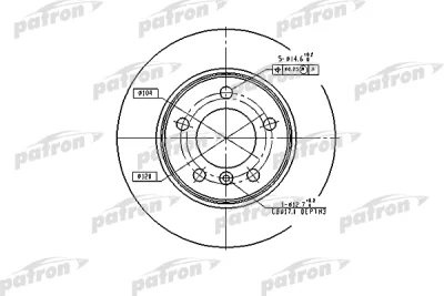 Тормозной диск PATRON PBD1539