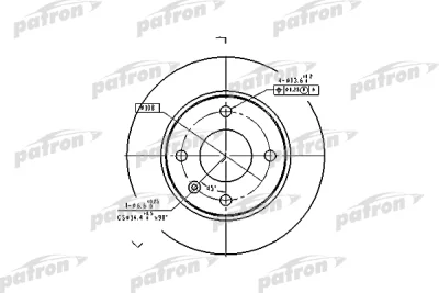 Тормозной диск PATRON PBD1649