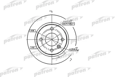 PBD1696 PATRON Тормозной диск