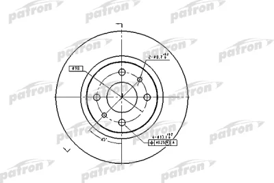 PBD1747 PATRON Тормозной диск
