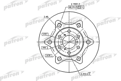Тормозной диск PATRON PBD1758