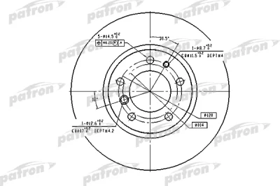Тормозной диск PATRON PBD2555