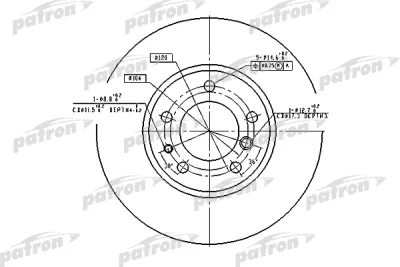 Тормозной диск PATRON PBD2556