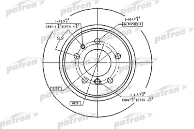 Тормозной диск PATRON PBD2557