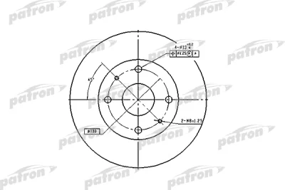 PBD2576 PATRON Тормозной диск