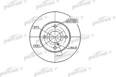 PBD2719 PATRON Тормозной диск