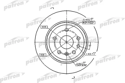 PBD2773 PATRON Тормозной диск